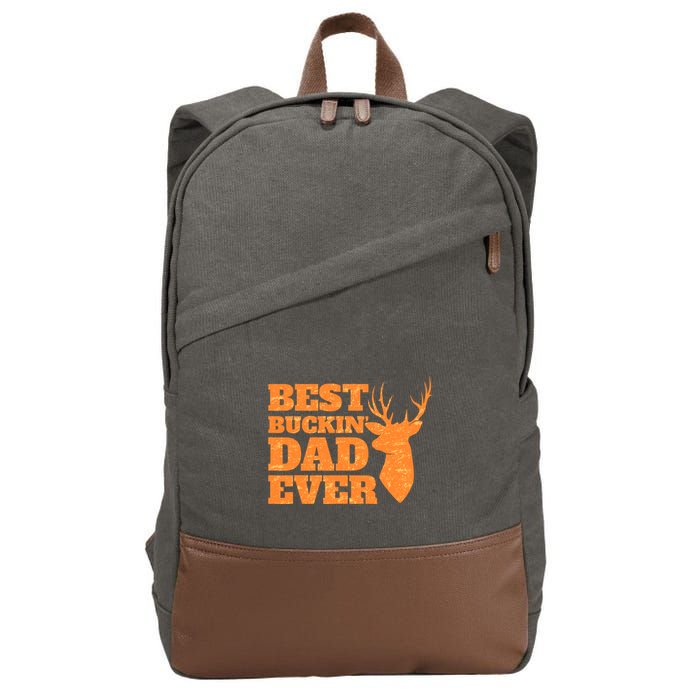 Whitetail Buck Funny Deer Hunting Seasons Best Dad Ever Cotton Canvas Backpack