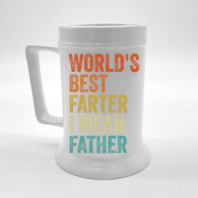 Worlds Best Farter I Mean Father Funny Fathers Day Humor Beer Stein