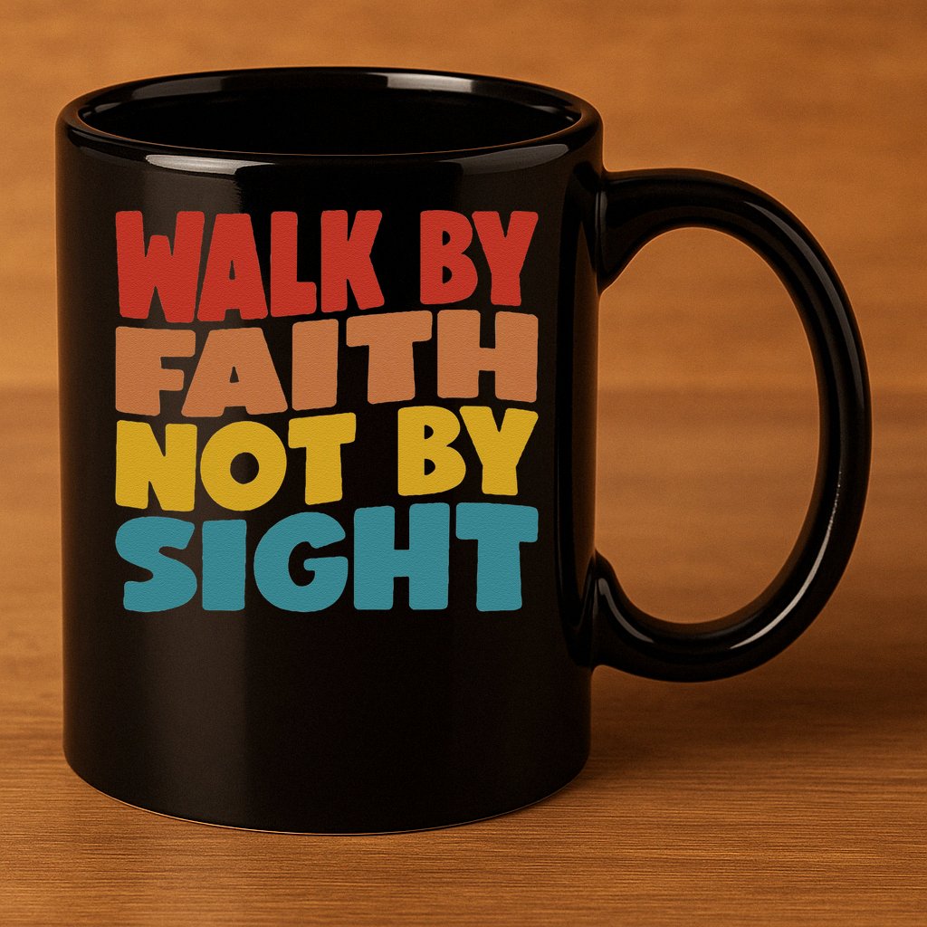 Walk By Faith Not By Sight God Faith Jesus 1 11oz C Handle Ceramic Mug