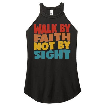 Walk By Faith Not By Sight God Faith Jesus 1 Women's Perfect Tri Rocker Tank