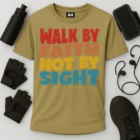 Walk By Faith Not By Sight God Faith Jesus 1 Cooling Performance Crew T-Shirt