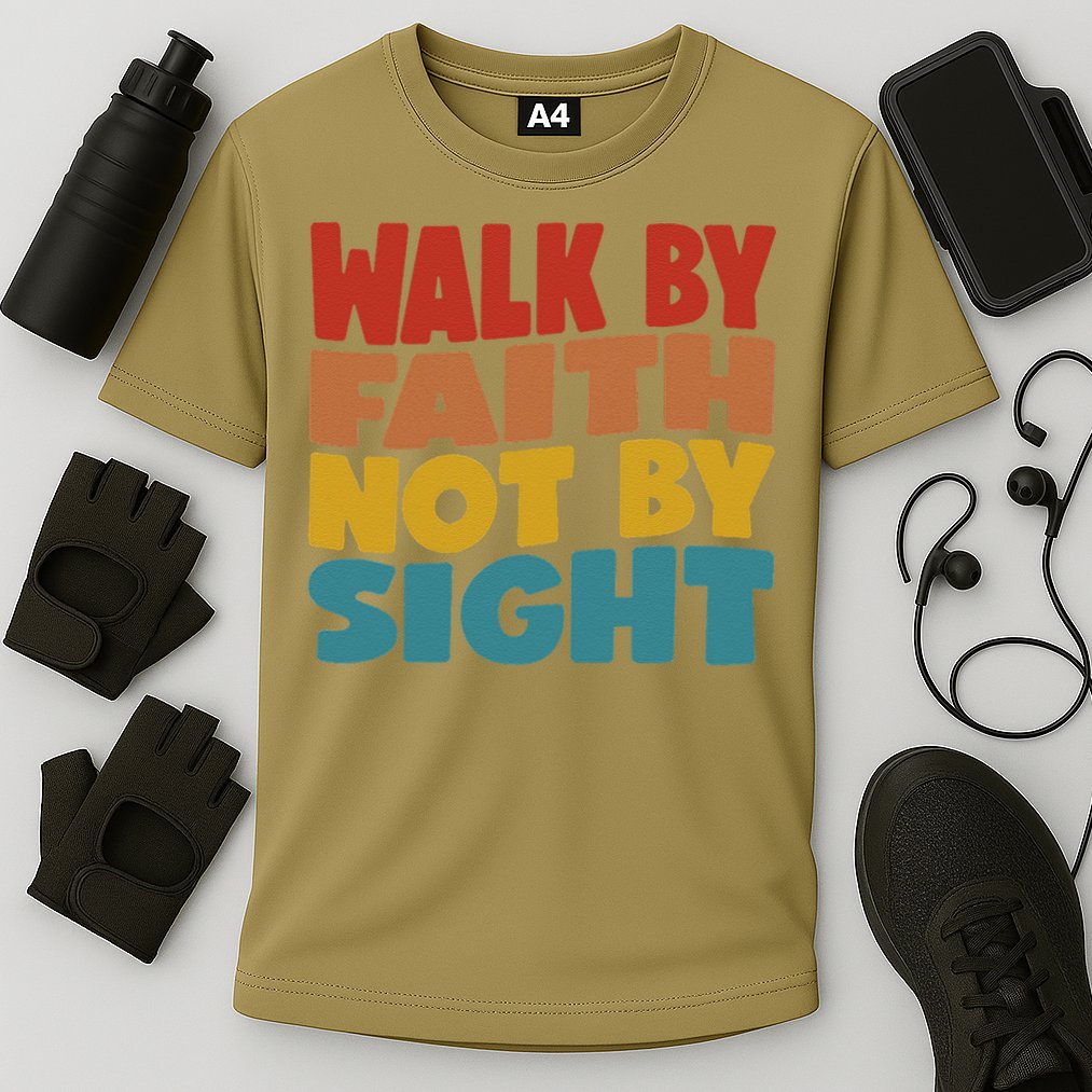 Walk By Faith Not By Sight God Faith Jesus 1 Cooling Performance Crew T-Shirt