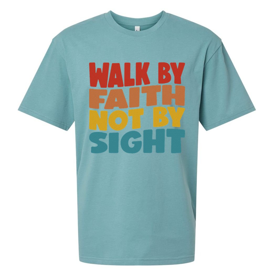 Walk By Faith Not By Sight God Faith Jesus 1 Sueded Cloud Jersey T-Shirt