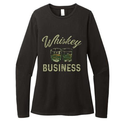 Whiskey Business Funny Vintage Shot Glasses Alcohol Drinking Womens CVC Long Sleeve Shirt