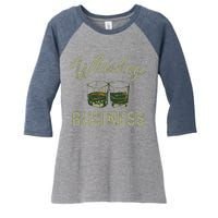 Whiskey Business Funny Vintage Shot Glasses Alcohol Drinking Women's Tri-Blend 3/4-Sleeve Raglan Shirt