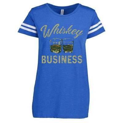 Whiskey Business Funny Vintage Shot Glasses Alcohol Drinking Enza Ladies Jersey Football T-Shirt