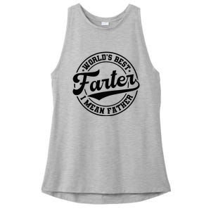 World's Best Farter I Mean Father Funny Father's Day Dad Ladies PosiCharge Tri-Blend Wicking Tank