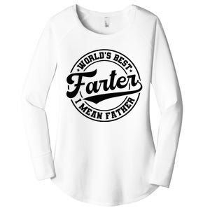 World's Best Farter I Mean Father Funny Father's Day Dad Women's Perfect Tri Tunic Long Sleeve Shirt