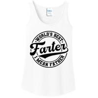 World's Best Farter I Mean Father Funny Father's Day Dad Ladies Essential Tank