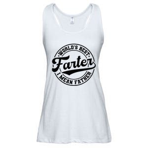 World's Best Farter I Mean Father Funny Father's Day Dad Ladies Essential Flowy Tank