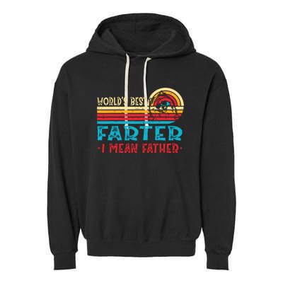 Worlds Best Farter I Mean Father Pomeranian Dad Fathers Garment-Dyed Fleece Hoodie