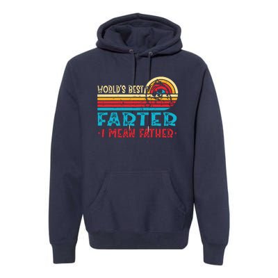 Worlds Best Farter I Mean Father Pomeranian Dad Fathers Premium Hoodie