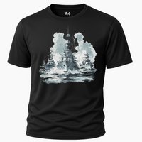 Warship Battleship Formation Naval Warfare Cooling Performance Crew T-Shirt