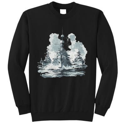 Warship Battleship Formation Naval Warfare Tall Sweatshirt