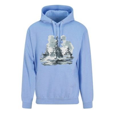 Warship Battleship Formation Naval Warfare Unisex Surf Hoodie