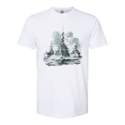 Warship Battleship Formation Naval Warfare Softstyle® CVC T-Shirt