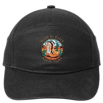 Walk By Faith Not By Sight Western Boots 7-Panel Snapback Hat