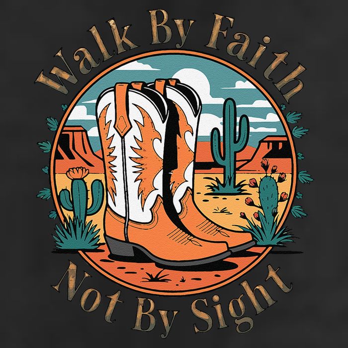 Walk By Faith Not By Sight Western Boots 15oz Campfire Ceramic Mug