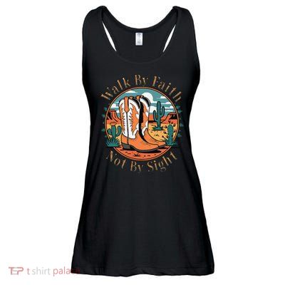 Walk By Faith Not By Sight Western Boots Ladies Essential Flowy Tank