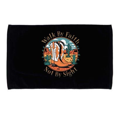 Walk By Faith Not By Sight Western Boots Microfiber Hand Towel