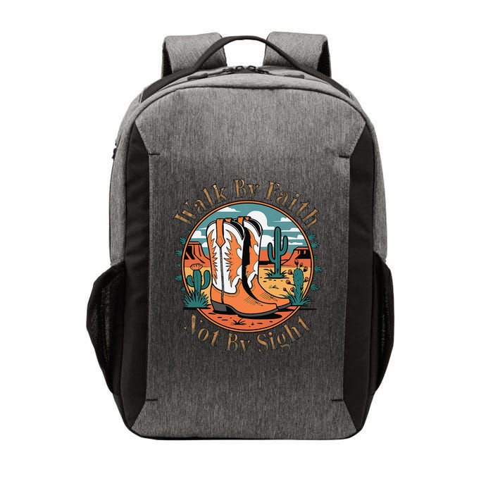Walk By Faith Not By Sight Western Boots Vector Backpack