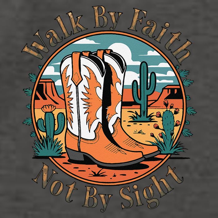 Walk By Faith Not By Sight Western Boots Vector Backpack