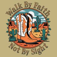 Walk By Faith Not By Sight Western Boots Cooling Performance Crew T-Shirt