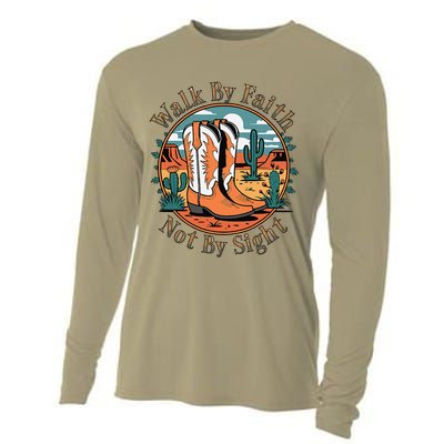 Walk By Faith Not By Sight Western Boots Cooling Performance Long Sleeve Crew