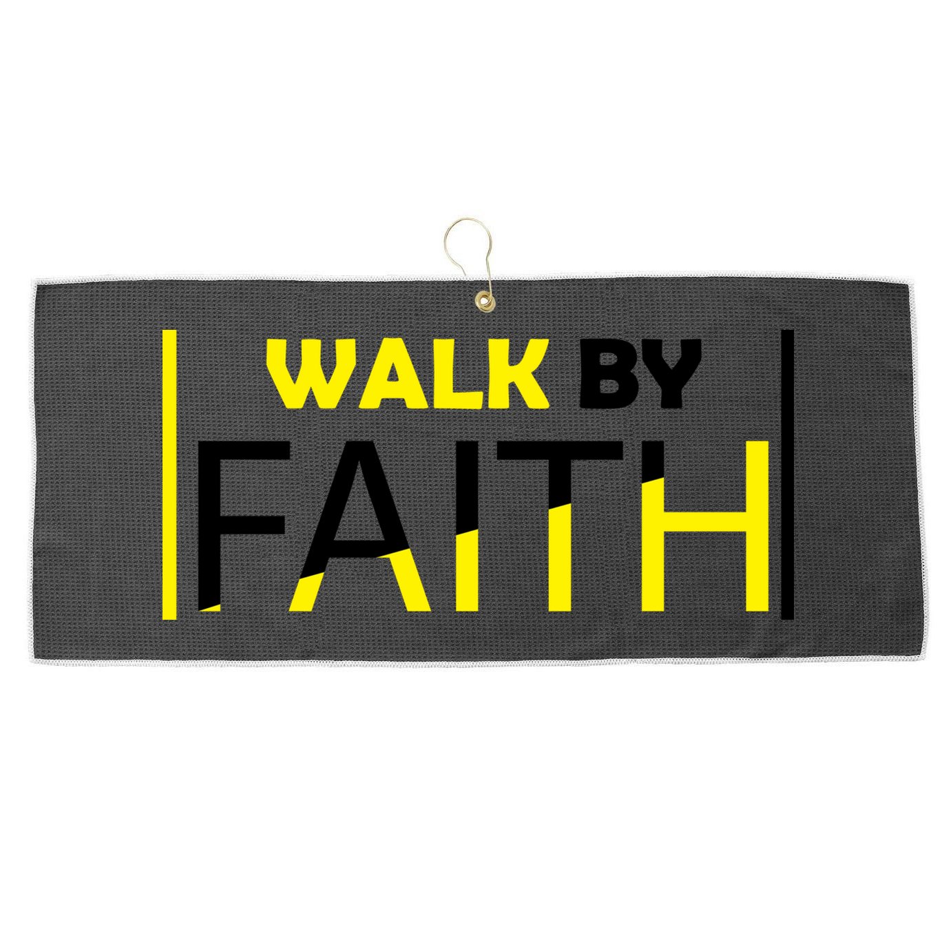 Walk By Faith Large Microfiber Waffle Golf Towel