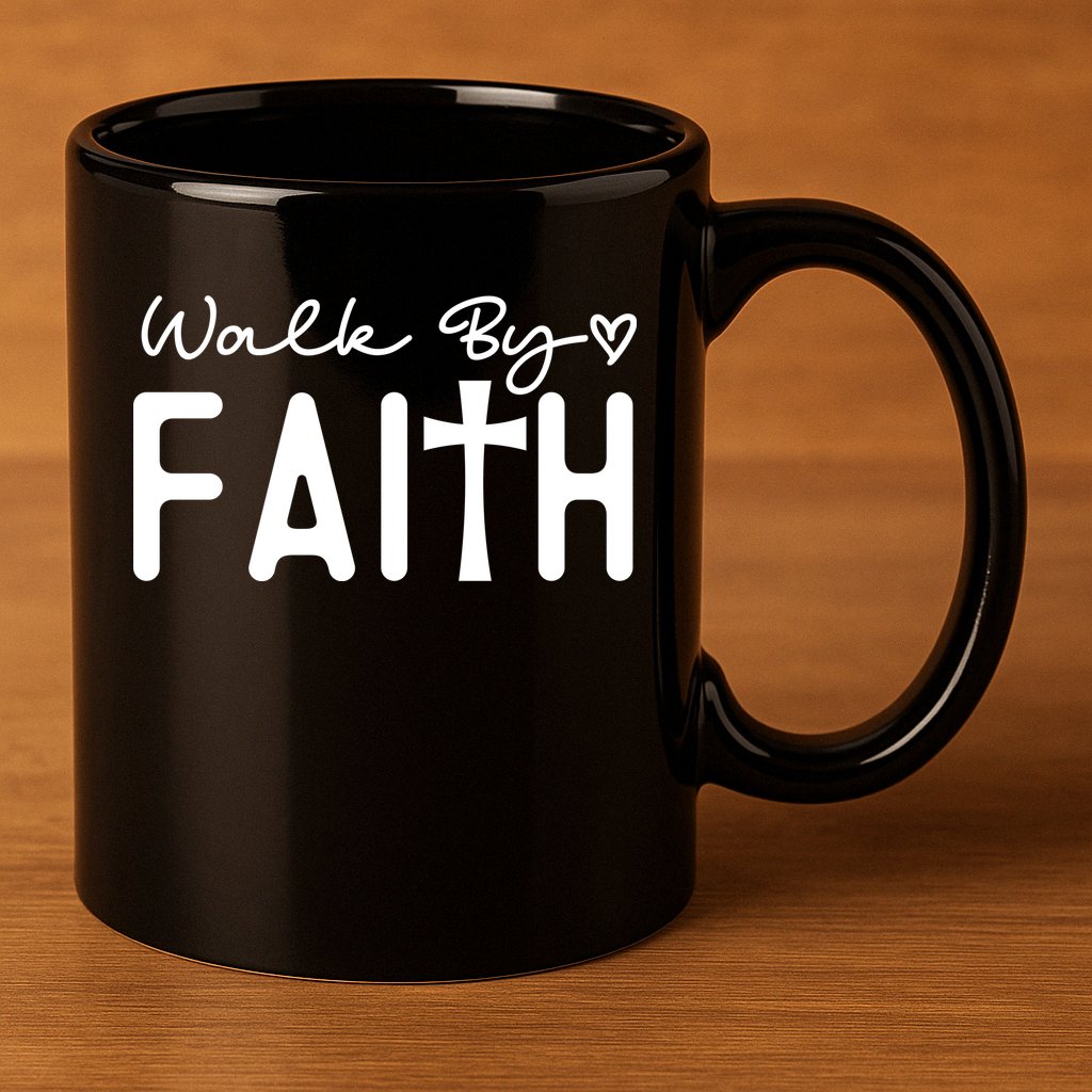 Walk By Faith , Faith T 11oz C Handle Ceramic Mug