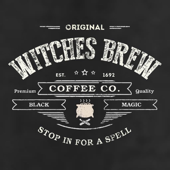 Witches Brew Funny 1692 Coffee Company Black Magic Co 7 Panel Mesh Trucker Snapback Hat