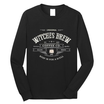 Witches Brew Funny 1692 Coffee Company Black Magic Co Long Sleeve Shirt