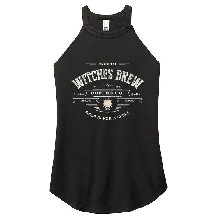 Witches Brew Funny 1692 Coffee Company Black Magic Co Women's Perfect Tri Rocker Tank