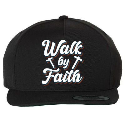 Walk By Faith T Wool Snapback Cap