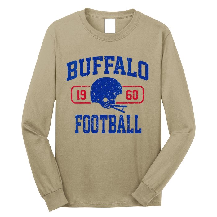 Women Buffalo Football Athletic Vintage Sports Team Fan Gift Long Sleeve Shirt