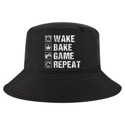Wake Bake Game Repeat Video Game Weed Smoker Pot Gift Cool Comfort Performance Bucket Hat