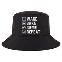 Wake Bake Game Repeat Video Game Weed Smoker Pot Gift Cool Comfort Performance Bucket Hat