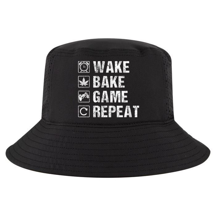 Wake Bake Game Repeat Video Game Weed Smoker Pot Gift Cool Comfort Performance Bucket Hat