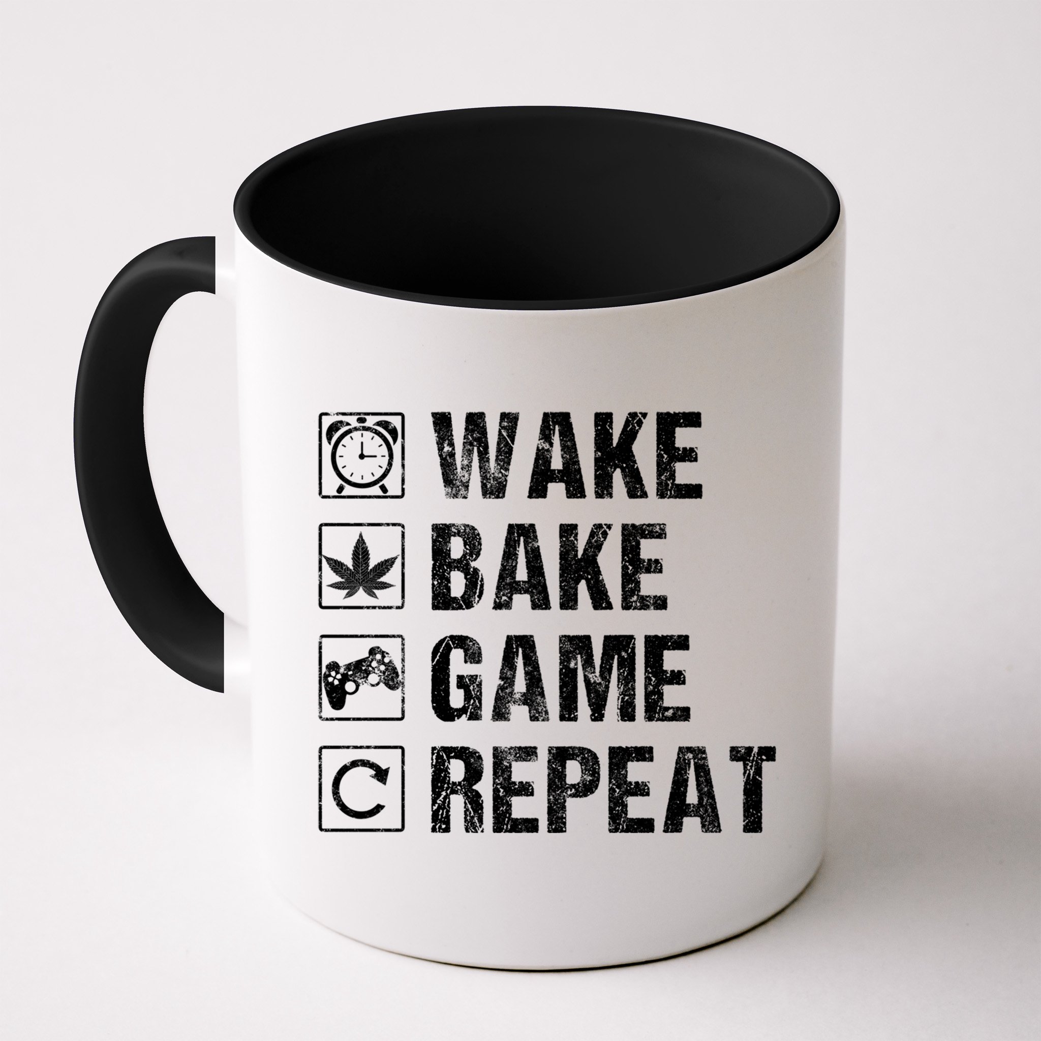 Wake Bake Game Repeat Video Game Weed Smoker Pot Gift Mug