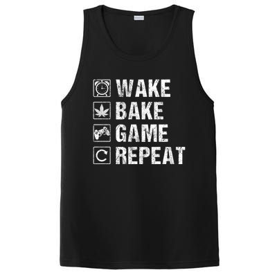 Wake Bake Game Repeat Video Game Weed Smoker Pot Gift PosiCharge Competitor Tank