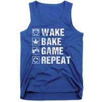 Wake Bake Game Repeat Video Game Weed Smoker Pot Gift Tank Top