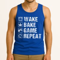 Wake Bake Game Repeat Video Game Weed Smoker Pot Gift Tank Top
