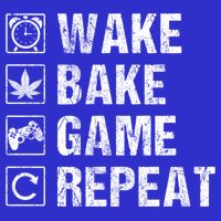 Wake Bake Game Repeat Video Game Weed Smoker Pot Gift Zip Tote Bag