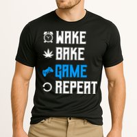Wake Bake Game Repeat Gift Cooling Performance Crew T-Shirt