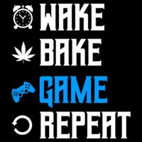 Wake Bake Game Repeat Gift Cooling Performance Crew T-Shirt