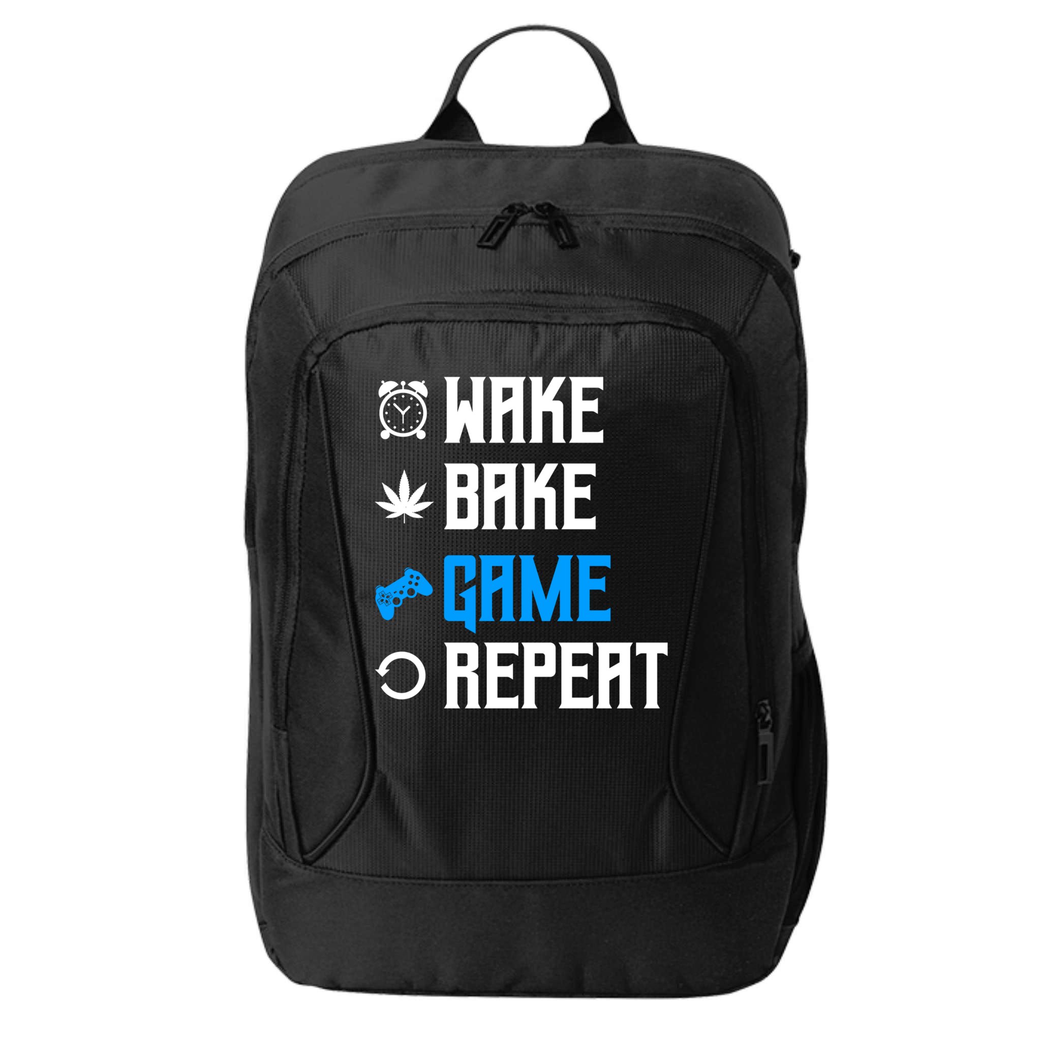 Wake Bake Game Repeat Gift City Backpack