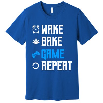 Wake Bake Game Repeat Gift Premium T-Shirt