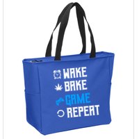 Wake Bake Game Repeat Gift Zip Tote Bag