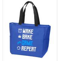 Wake Bake Game Repeat Gift Zip Tote Bag