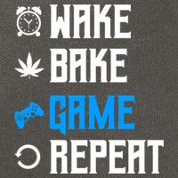 Wake Bake Game Repeat Gift Cotton Canvas Backpack